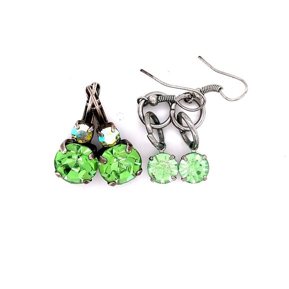 Green Stone Earrings - Picture 1 of 7